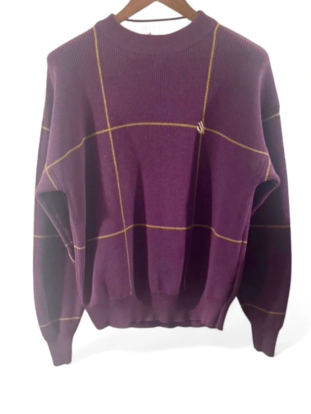 Vintage Nautica Purple/Gold Crewneck Sweater Size Men’s Large